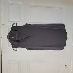 Eddie Bauer grey shirt dress, size M